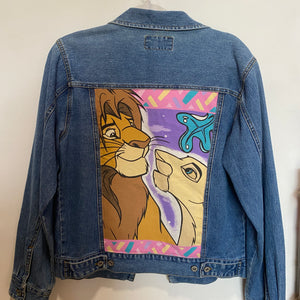 Denim Jacket made with Reworked Duvet Cover.