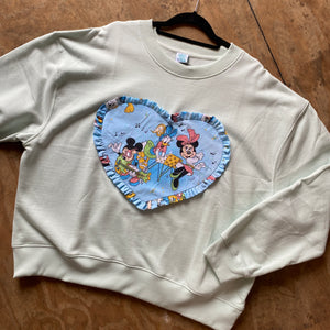 XL Reworked Heart Duvet Jumper In This Fabric