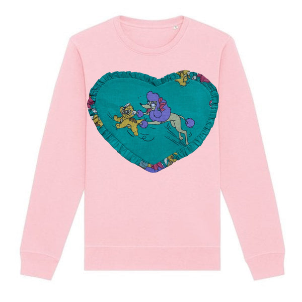 Custom Reworked Heart Duvet Jumper In This Fabric