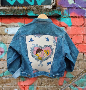 Send in your denim jacket + we'll sew on this panel!